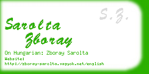 sarolta zboray business card